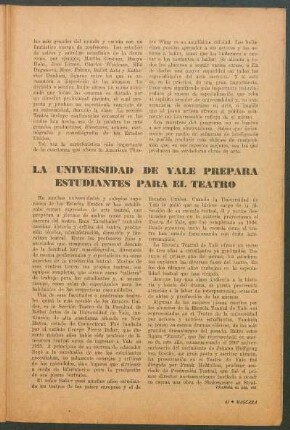 La universidad de yale prepara estudiantes para el teatro