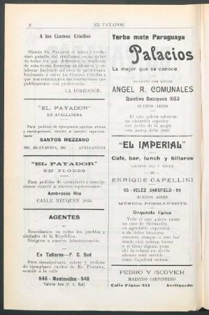 A los centros criollos