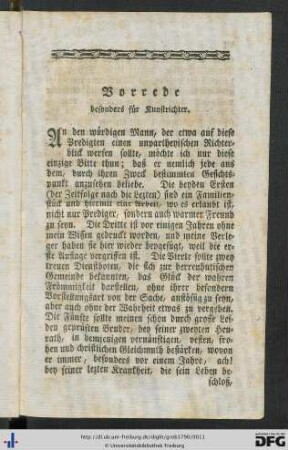Vorrede besonders für Kunstrichter.