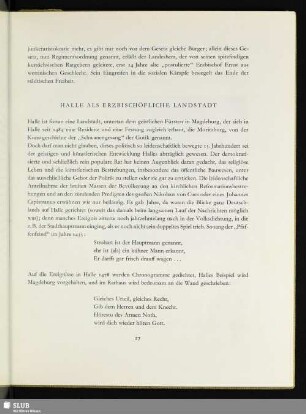 Halle Als Erzbischöfliche Landstadt
