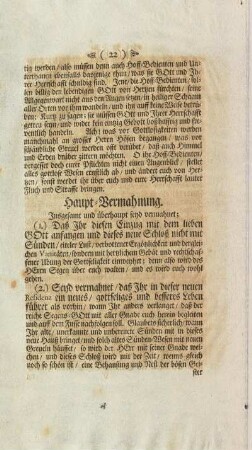 Haupt-Vermahnung