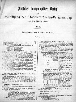 No. 12, 28. März 1889
