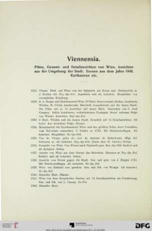 Viennensia (Nr. 1031-1275)