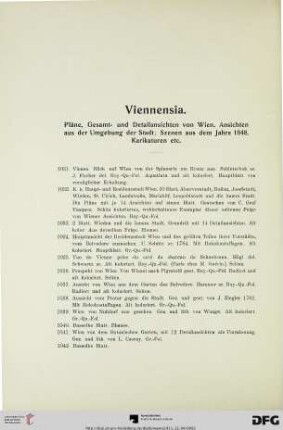 Viennensia (Nr. 1031-1275)