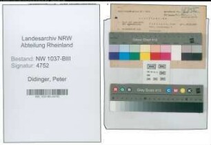 Entnazifizierung Peter Didinger , geb. 26.03.1892 (Sekretaer)