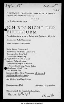 Ich bin nicht der Eiffelturm
