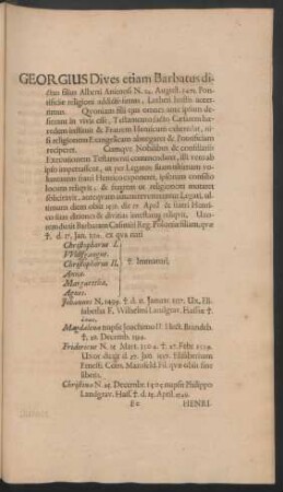 Georgius Dives etiam Barbatus dictus filius Alberti Animosi ...