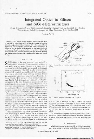 Integrated optics in silicon and SiGe-heterostructures
