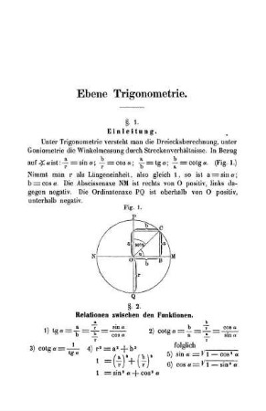 Ebene Trigonometrie.