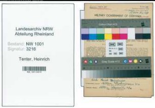 Entnazifizierung Heinrich Tenter, geb. 21.11.1910 (Walzwerker)