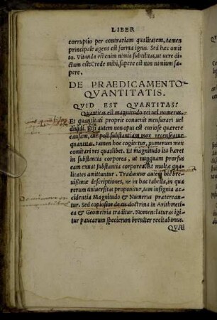 De Praedicamento - Quantitatis