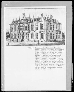Marburg, Gebäude der Museumsgesellschaft (Universitätsstraße/Gutenbergstraße)