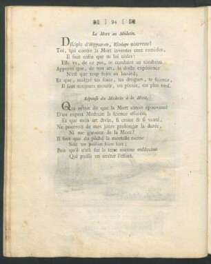 La Mort au Médecin = Der Tod zum Doctor