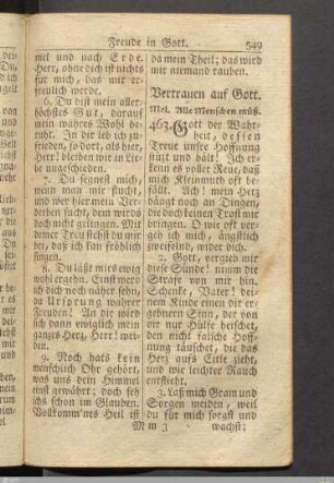 Vertrauen auf Gott.