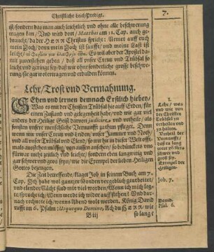 Lehr/Trost und Vermahnung.
