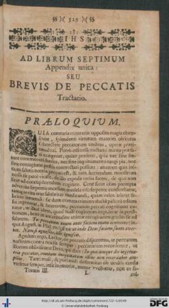 Appendix Unica Ad Librum VII.