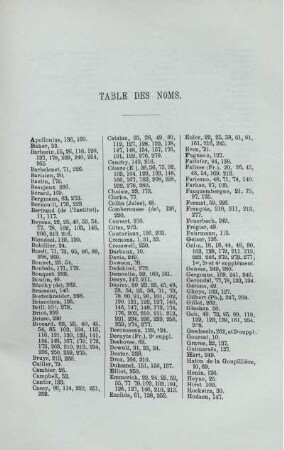TABLE DES NOMS.