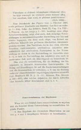 Zusammenfassung der Ergebnisse.