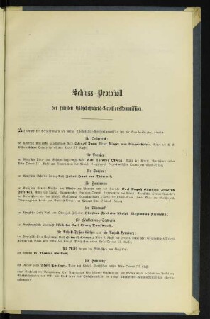 Schluss-Protokoll der fünften Elbschiffahrts-Revisionskommision.