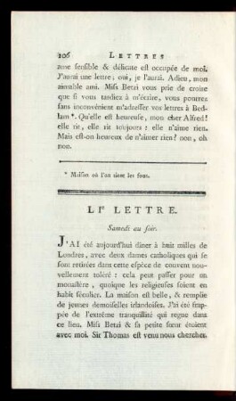 LIe Lettre. samedi au soir.