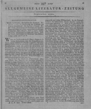 Karl <Österreich, Erzherzog>: Grundsätze der Strategie. Erläutert durch die Darstellung des Feldzugs von 1796 in Deutschland. Mit Karten und Planen. T.1-3. Wien: Strauss 1814