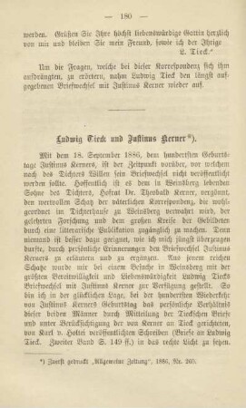 Ludwig Tieck und Justinus Kerner