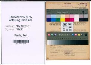 Entnazifizierung Kurt Poida, geb. 02.04.1920 (Techn.Angest.)