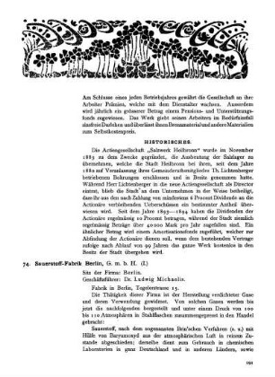 74. Sauerstoff-Fabrik Berlin, G. m. b. H.