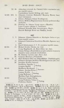 276-285, Matrikel 24632-24911 (1657-1658)