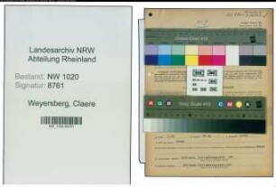 Entnazifizierung Claere Weyersberg , geb. 17.08.1907 (Kauffrau)