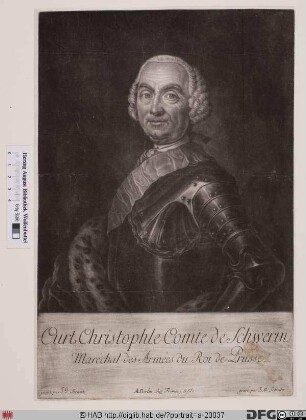 Bildnis Kurd Christoph von Schwerin (1740 Graf)