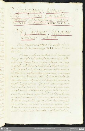 Cardinal Sebastiano Antonio Tanara