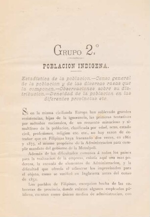 Grupo 2. Población indigena