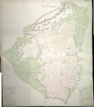 WHK 29 Nordamerikanische Kriege von 1775-1782: Stadtplan von Charleston in South Carolina nach der Belagerung von 1779