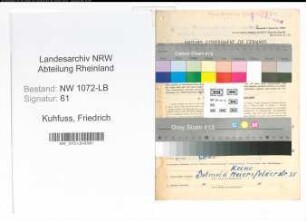 Entnazifizierung Friedrich Kuhfuss , geb. 26.12.1885 (Malermeister)