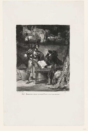 Mephistopheles erscheint Faust, aus: "Faust, Illustrationen zur Tragödie"