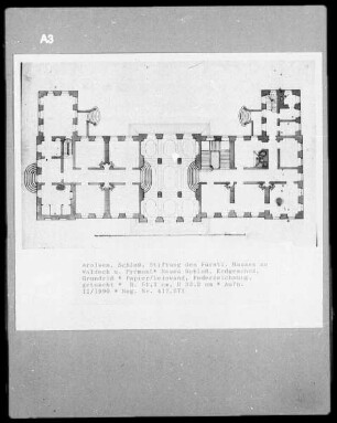 Neues Schloß, Grundriß Erdgeschoß