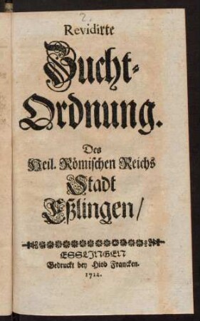 1-46, Revidirte Zucht-Ordnung