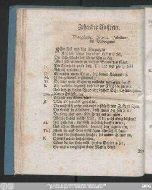 Zehender Aufftritt.