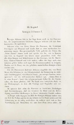 III. Kapitel: Königin Johanna I.