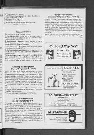 Bericht von unserer Dezember-Mitglieder-Versammlung