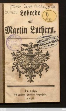 Lobrede auf Martin Luthern