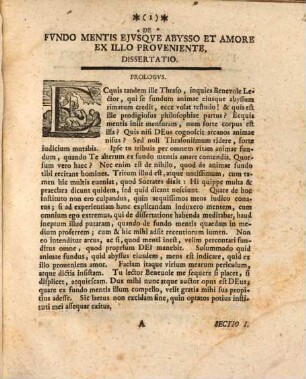 De fundo mentis eiusque abysso et amore ex illo proveniente : diss. psychol. philos.