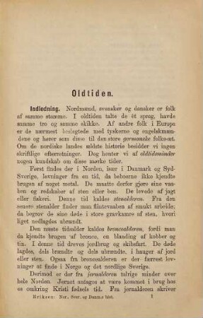Norges, Sveriges og Danmarks historie for middelskolen og gymnasierne : Med 1 Kart over Norge i middelalderen