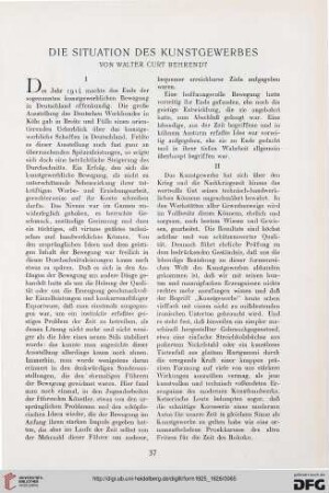 1: Die Situation des Kunstgewerbes