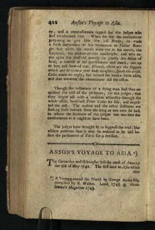 Anson's Voyage to Asia