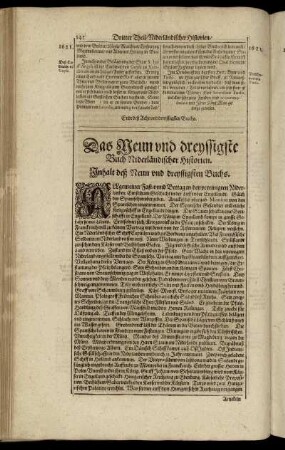 Das Neun und dreyssigste Buch Niderländischer Historien.