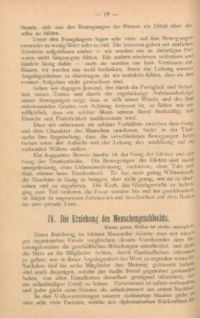 IV. Die Erziehung des Menschengeschlechts