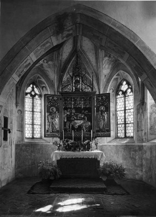 Altar : Altar (1486/1500). Kempten (Allgäu), Ehemalige Leprosenkapelle Sankt Stephan im Keck (auch Keckkapelle)