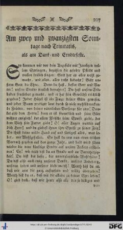 Am zwey und zwanzigsten Sonntage nach Trinitatis.